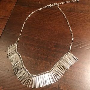 Edgy silver fashion necklace